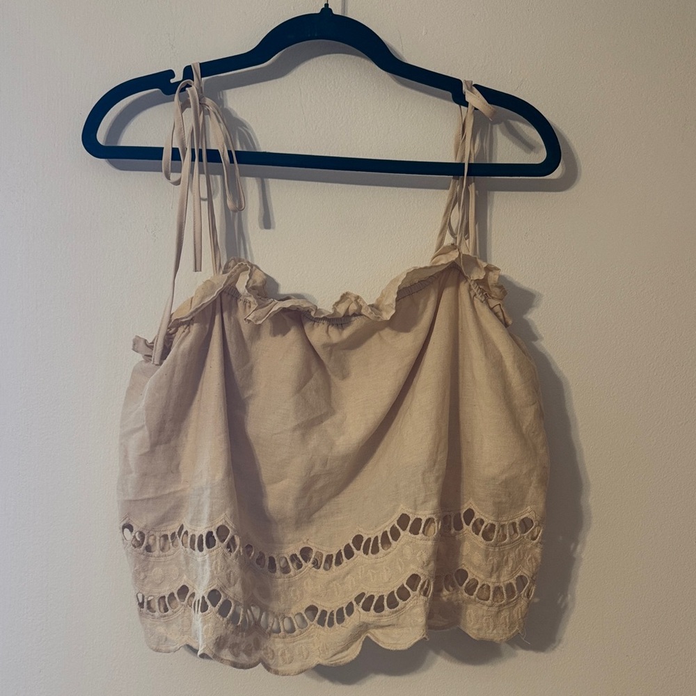 Tea n Cup Cream Camisole with Lace Detail